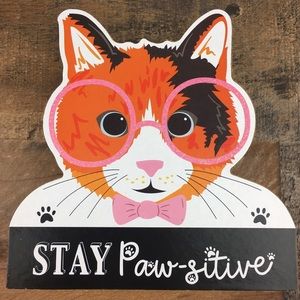 New Stay Paw-sitive Cat Table Decor Home Accent